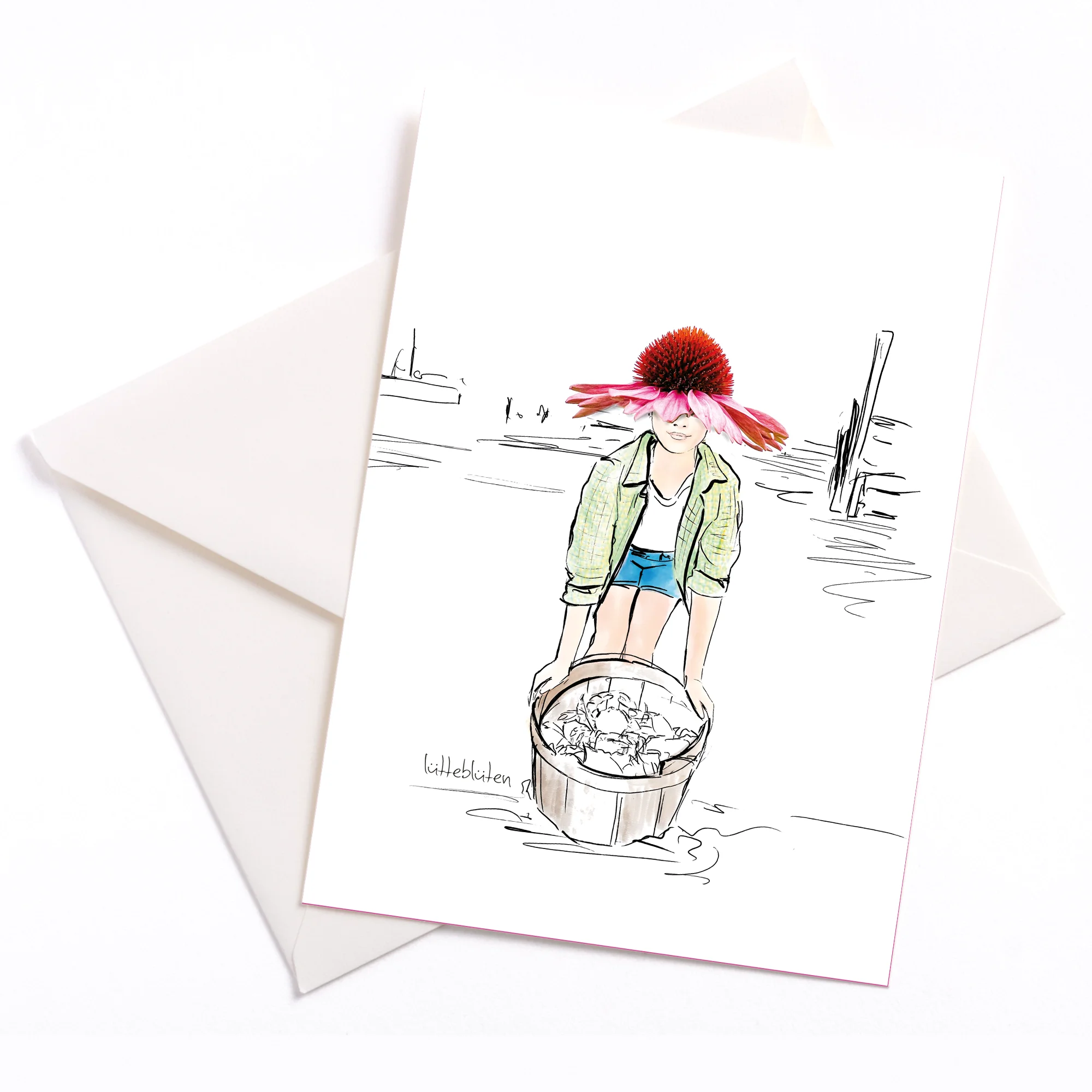 Lütteblüten Krabben Gabriele Ampt Illustration Hamburg