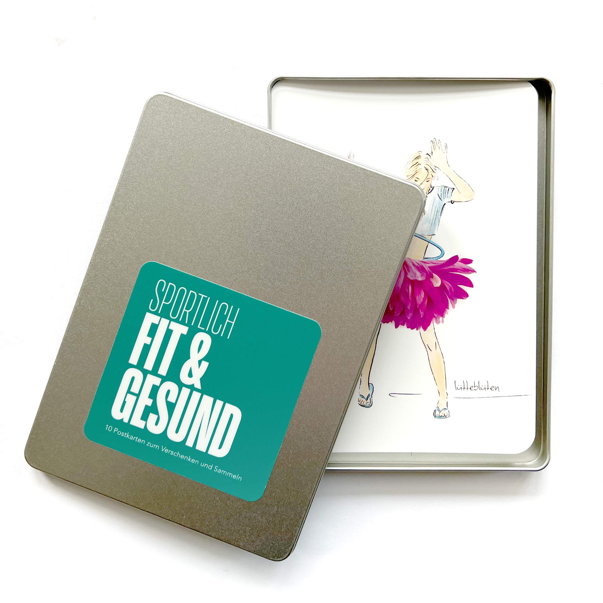 lütteblüten karten-set sport und gesunde ernährung