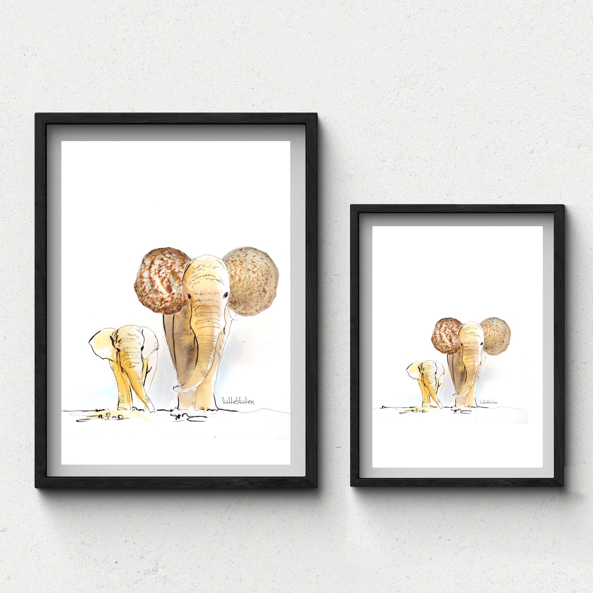 Lütteblüten Gabriele Ampt Elefant Kinderzimmer