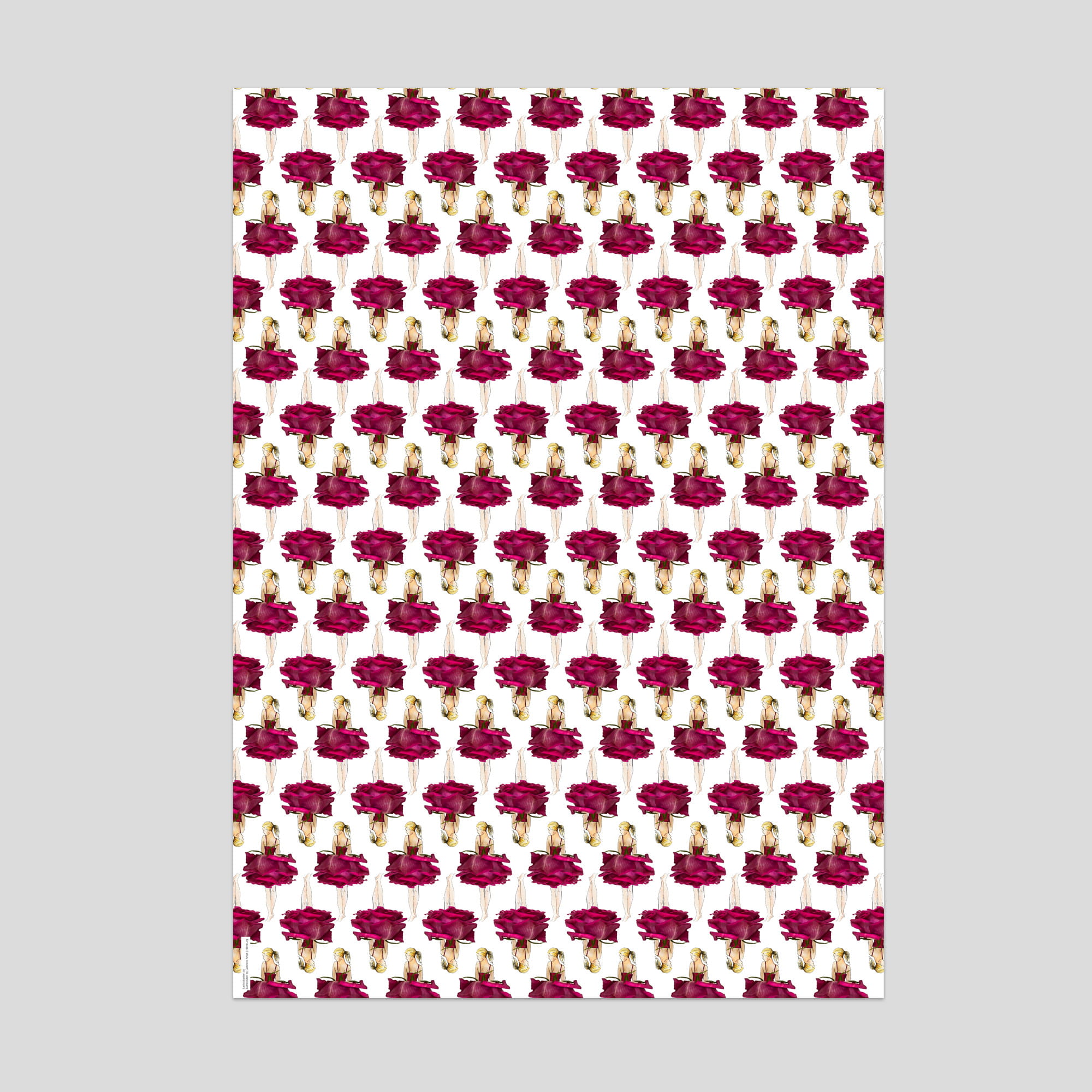 Lütteblüten Geschenkpapier Rosenbunb