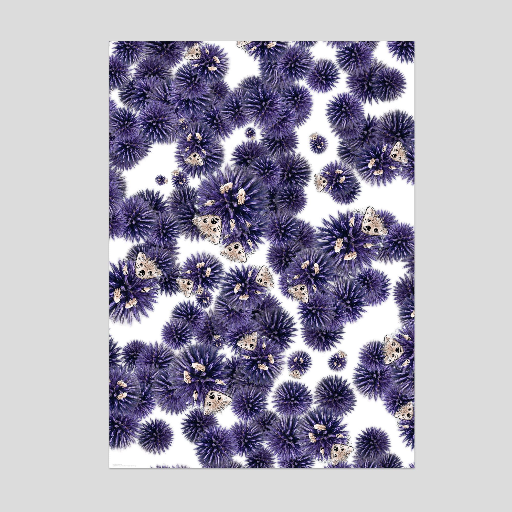 Lütteblüten Geschenkpapier Kleiner wilder Igel