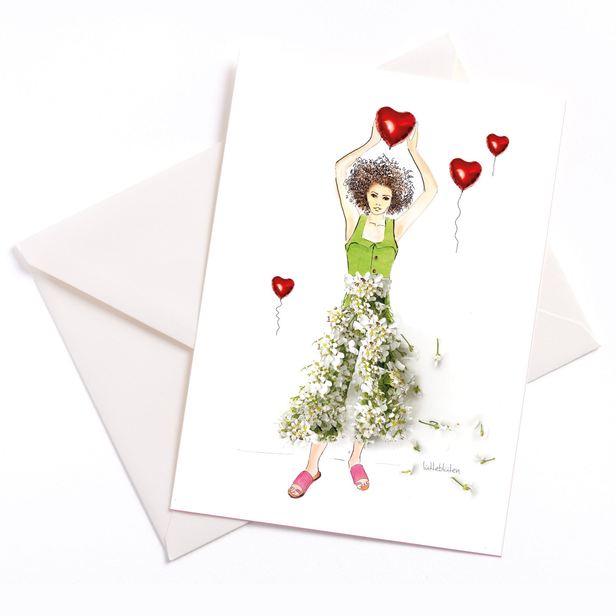 Lütteblüten Danke Herzen