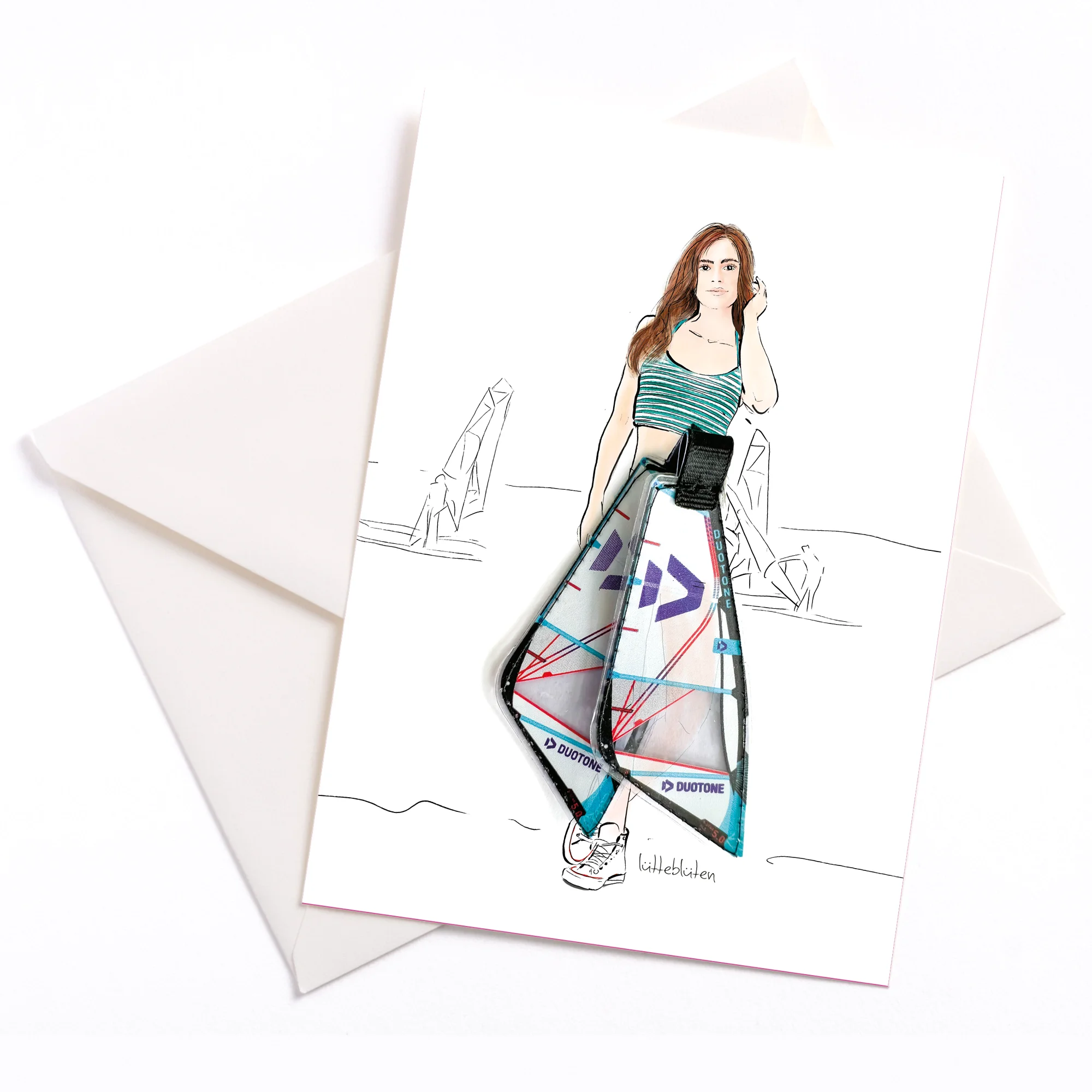 Lütteblüten Surfen Papeterie schlüsselanhänger duotone