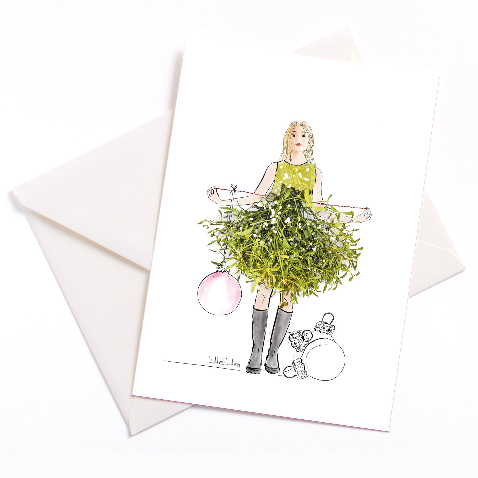 Lüttenblüten Weihnachten Mistelzweig