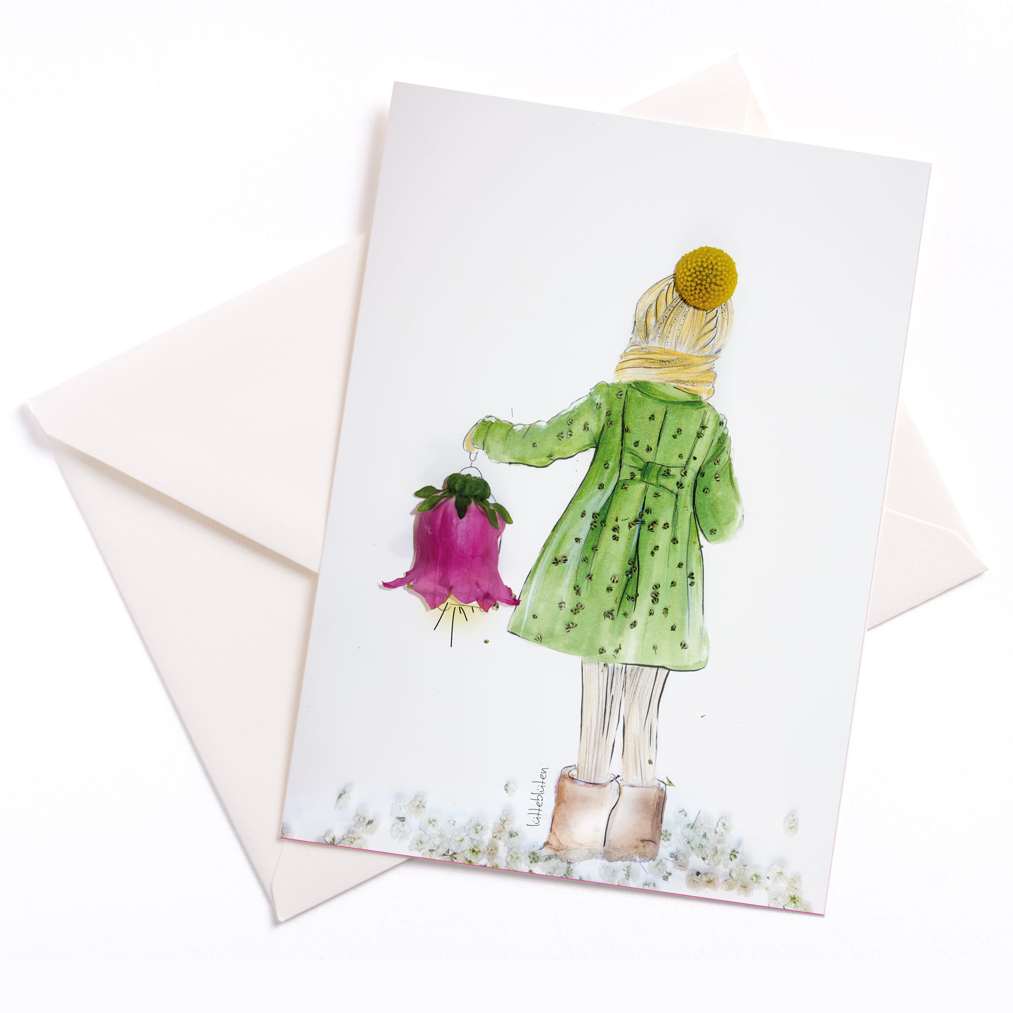 Lütteblüten Weihnachtskarte Laterne