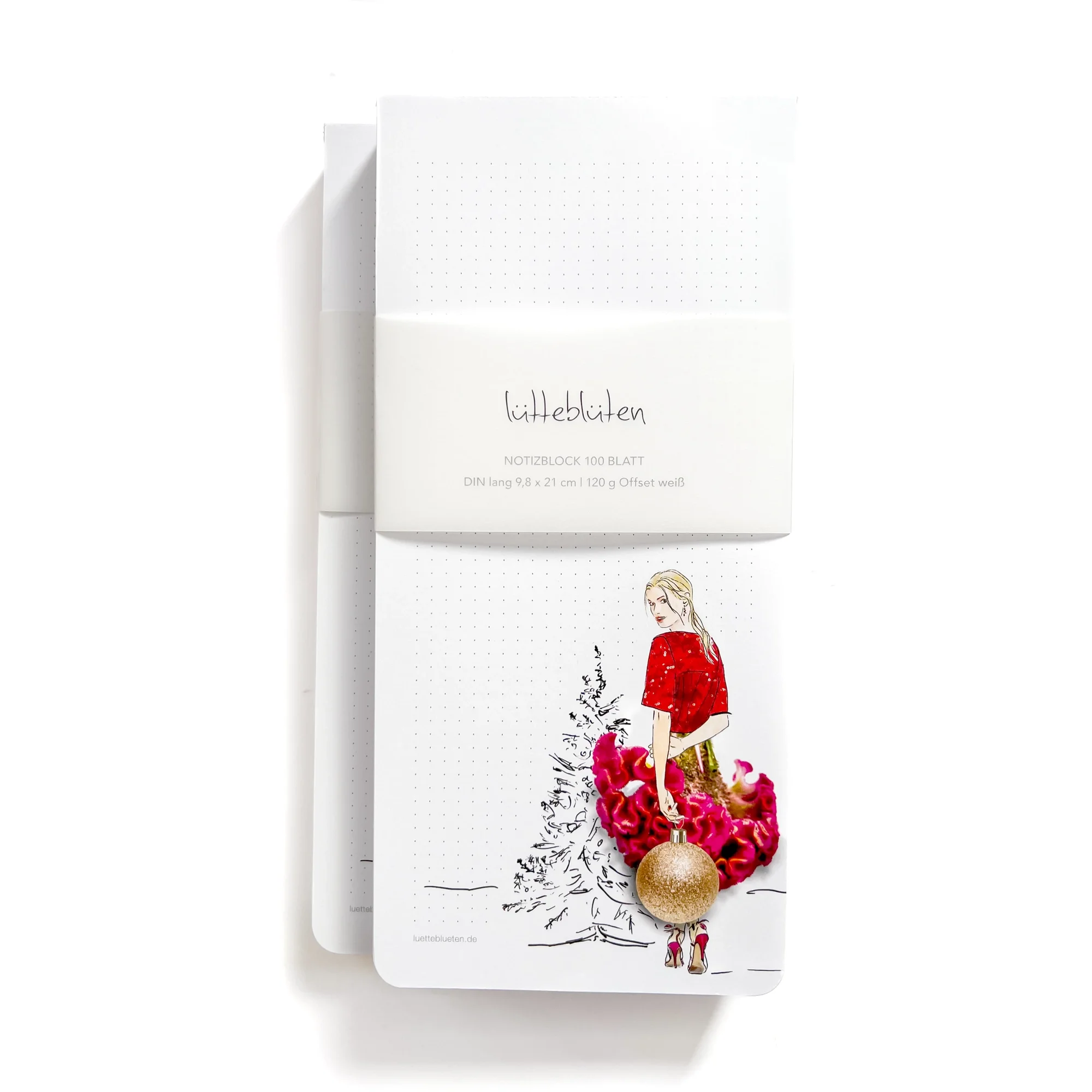 Lütteblüten Weihnachtsblock Wunschliste 100 Blatt