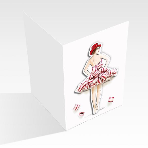 Set aus Klappkarte mit Magnet, zweiter Illustration und weißem Umschlag.