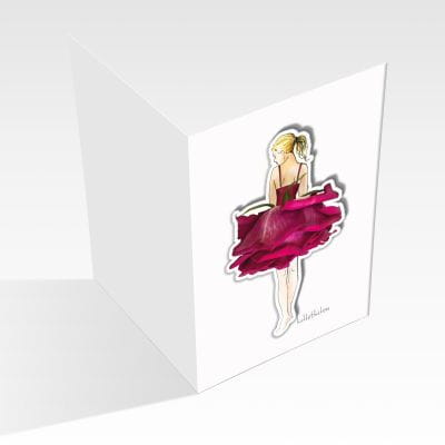 Lütteblüten Klappkarte Rose