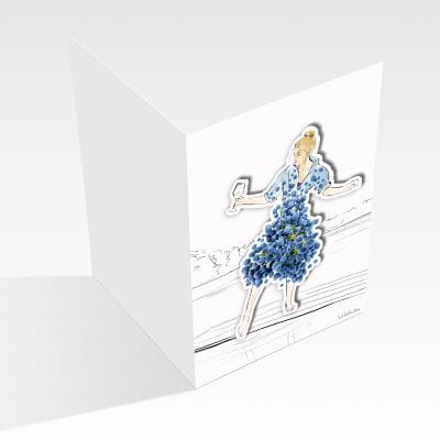 Lütteblüten Sommer-Klappkarte Magnet mit Umschlag